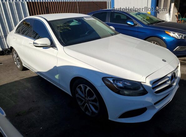 55SWF4JB2HU225323 2017 MERCEDES-BENZ C White Передня права чверть