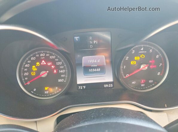 55SWF4JB2HU228125 2017 MERCEDES-BENZ C Tan Вид щитка приладів