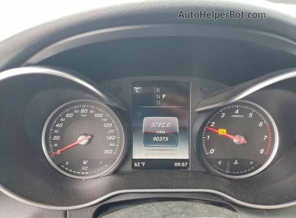 55SWF4JB2JU247571 2018 MERCEDES-BENZ C Gray Вид щитка приладів