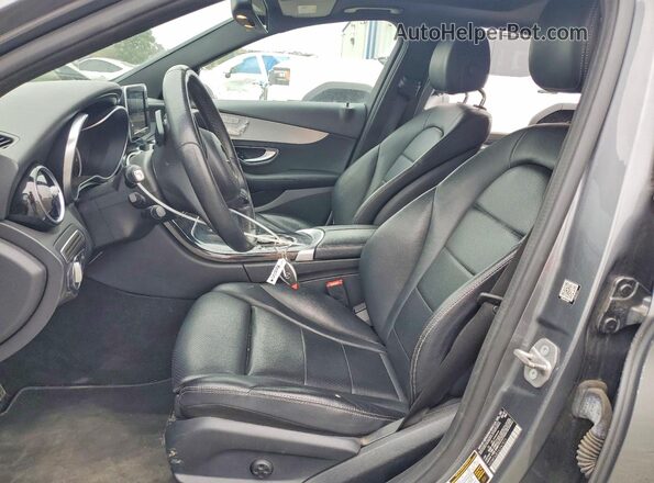 55SWF4JB2JU247571 2018 MERCEDES-BENZ C Gray Вид салону спереду