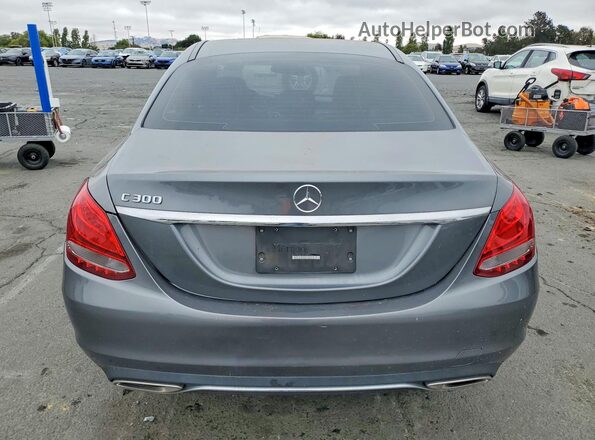 55SWF4JB2JU247571 2018 MERCEDES-BENZ C Gray Вид ззаду