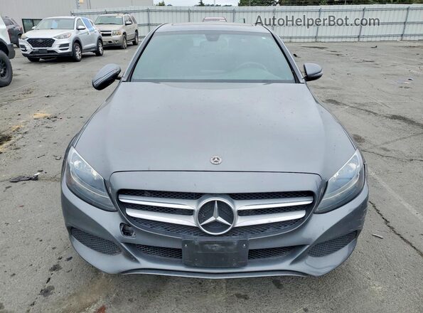 55SWF4JB2JU247571 2018 MERCEDES-BENZ C Gray Вид спереду