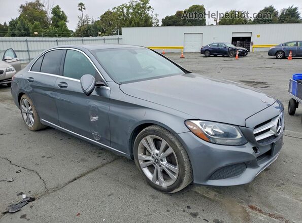 55SWF4JB2JU247571 2018 MERCEDES-BENZ C Gray Передня права чверть