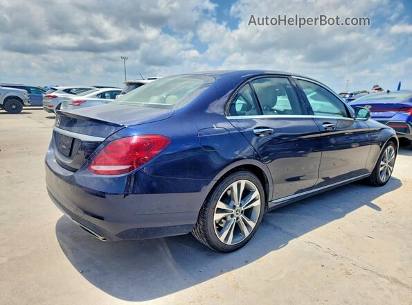 55SWF4JB2JU276021 2018 MERCEDES-BENZ C-CLASS Синий Задняя правая четверть