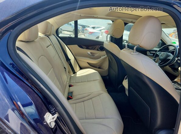 55SWF4JB2JU276021 2018 MERCEDES-BENZ C-CLASS Синий Вид задних сидений