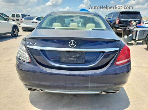 55SWF4JB2JU276021 2018 MERCEDES-BENZ C-CLASS Синий Вид сзади
