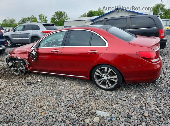 55SWF4JB3GU118893 2016 MERCEDES-BENZ C Бордовый Задняя левая четверть
