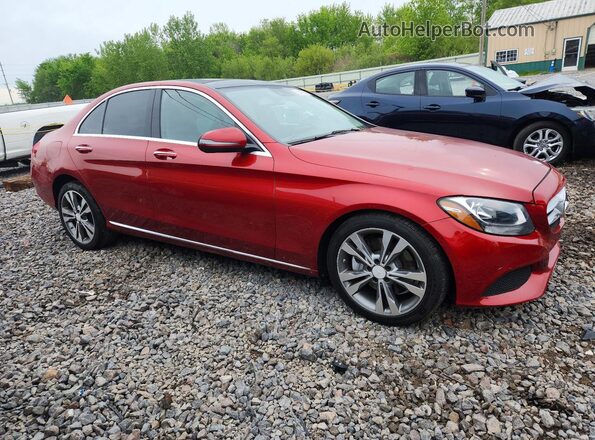 55SWF4JB3GU118893 2016 MERCEDES-BENZ C Бордовый Передняя правая четверть