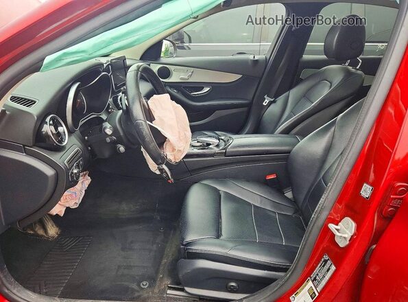 55SWF4JB3GU118893 2016 MERCEDES-BENZ C Бордовый Вид салона спереди