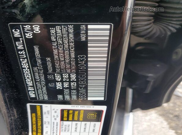 55SWF4JB3GU160433 2016 MERCEDES-BENZ C Black Vista del compartimento del motor