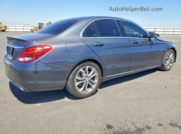 55SWF4JB3GU160612 2016 MERCEDES-BENZ C Gray Задня права чверть