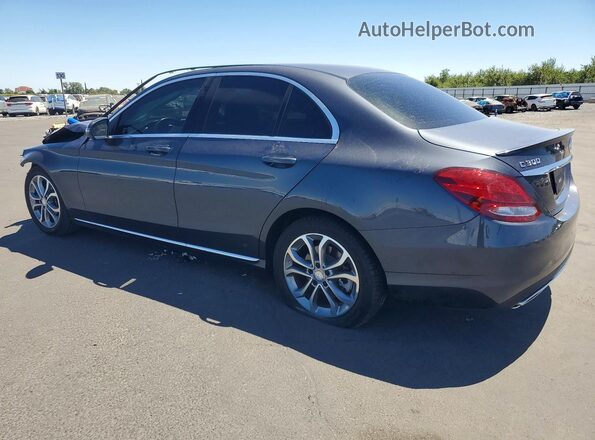 55SWF4JB3GU160612 2016 MERCEDES-BENZ C Gray Задня ліва чверть
