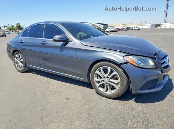 55SWF4JB3GU160612 2016 MERCEDES-BENZ C Gray Передня права чверть