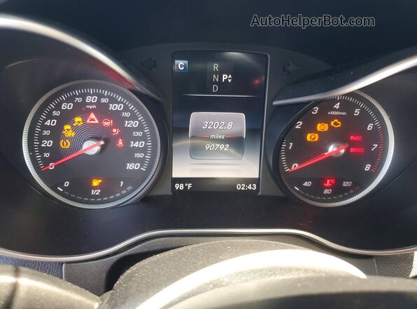 55SWF4JB3GU160612 2016 MERCEDES-BENZ C Gray Вид щитка приладів