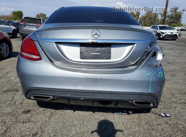 55SWF4JB3GU162277 2016 MERCEDES-BENZ C Silver Вид ззаду