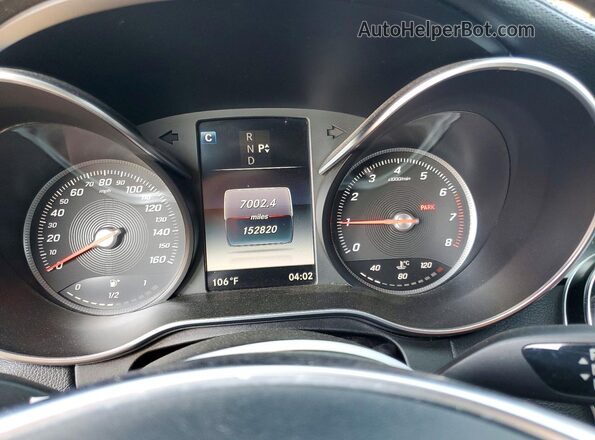 55SWF4JB3GU162277 2016 MERCEDES-BENZ C Silver Instrument cluster view