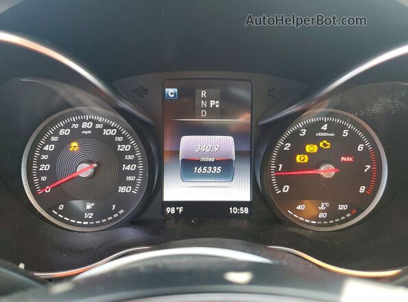 55SWF4JB3GU170234 2016 MERCEDES-BENZ C White Widok zestawu wskaźników