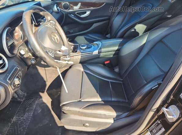 55SWF4JB3HU190758 2017 MERCEDES-BENZ C Black Widok wnętrza z przodu