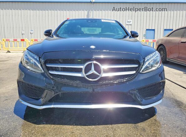 55SWF4JB3HU194552 2017 MERCEDES-BENZ C Black Widok z przodu