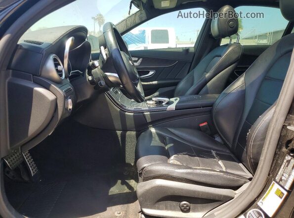 55SWF4JB3HU194552 2017 MERCEDES-BENZ C Black Widok wnętrza z przodu