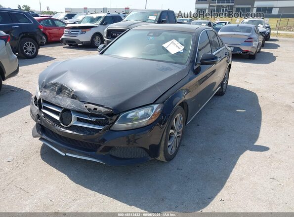 55SWF4JB3HU196799 2017 MERCEDES-BENZ C-CLASS Черный Передняя левая четверть