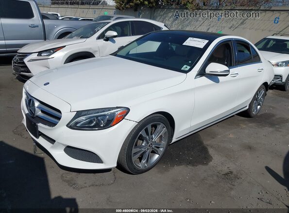 55SWF4JB3HU227162 2017 MERCEDES-BENZ C-CLASS White წინა მარცხენა ხედი სამი მეოთხედიდან