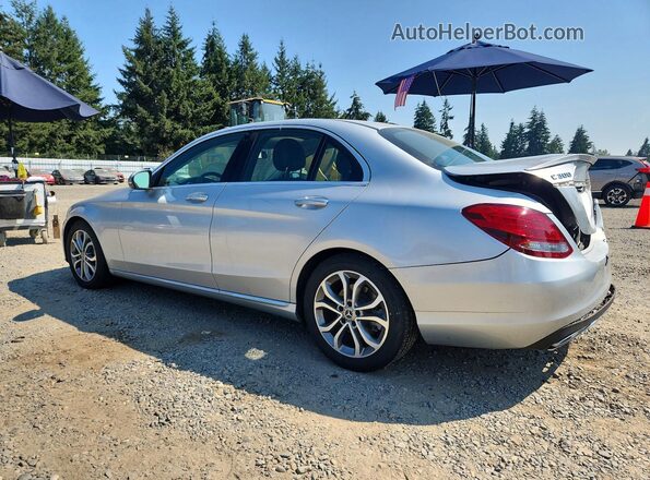 55SWF4JB3JU257591 2018 MERCEDES-BENZ C Silver Tył lewy