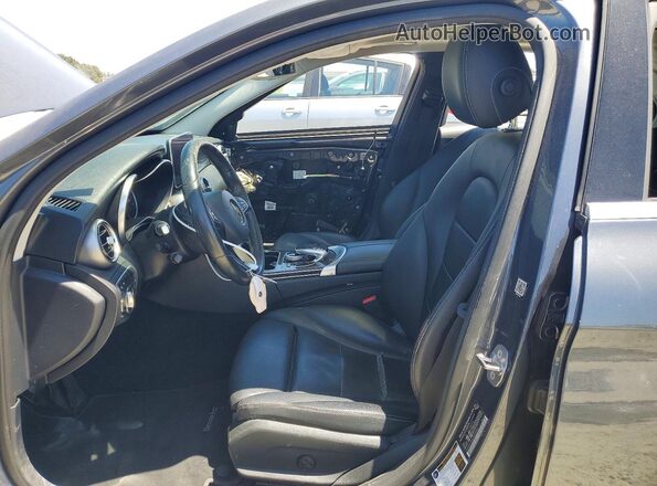 55SWF4JB4GU164801 2016 MERCEDES-BENZ C Gray Widok wnętrza z przodu