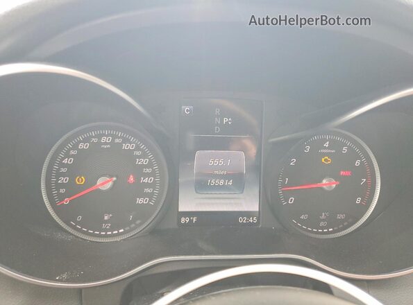 55SWF4JB4HU216588 2017 MERCEDES-BENZ C Black Вид щитка приладів