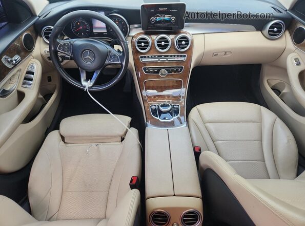 55SWF4JB4HU227557 2017 MERCEDES-BENZ C White Вид панелі приладів
