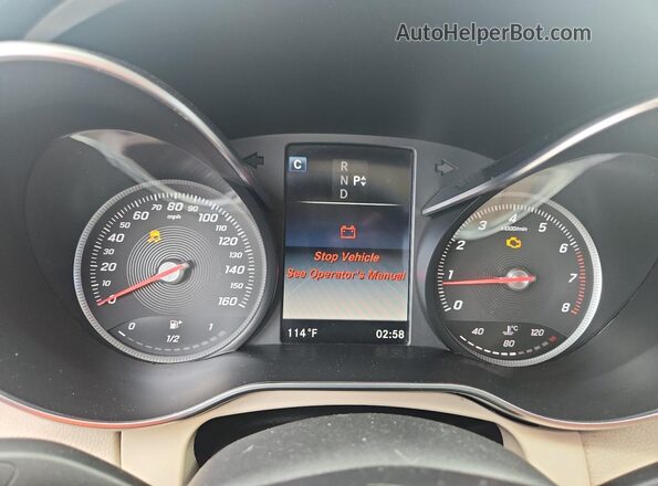 55SWF4JB4HU227557 2017 MERCEDES-BENZ C White Вид щитка приладів