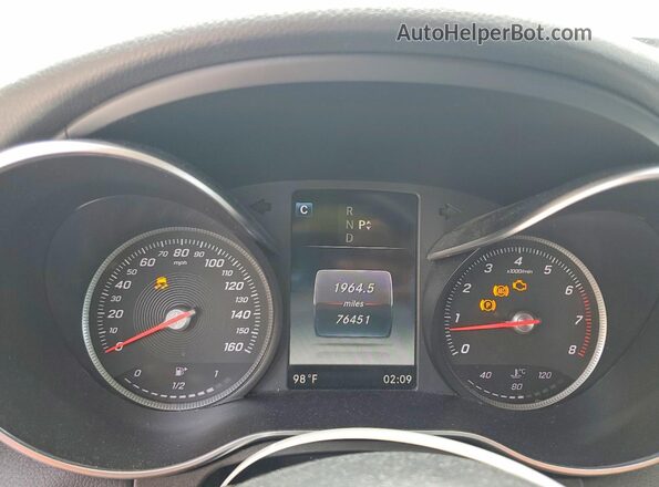 55SWF4JB4HU229793 2017 MERCEDES-BENZ C Black Vista del cuadro de instrumentos