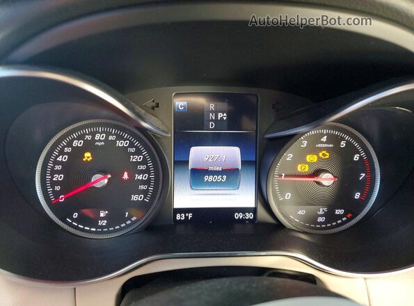 55SWF4JB4HU231379 2017 MERCEDES-BENZ C Black Instrument cluster view