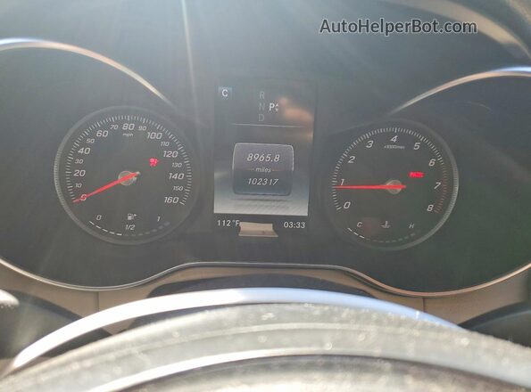 55SWF4JB4JU248463 2018 MERCEDES-BENZ C White Instrument cluster view