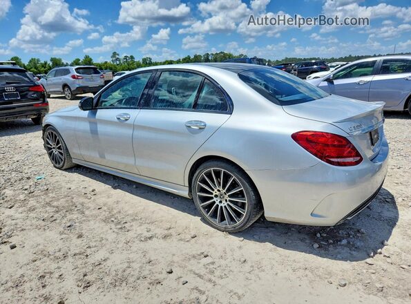 55SWF4JB4JU270883 2018 MERCEDES-BENZ C Серебряный Задняя левая четверть