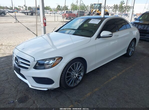 55SWF4JB5GU131659 2016 MERCEDES-BENZ C-CLASS White წინა მარცხენა ხედი სამი მეოთხედიდან