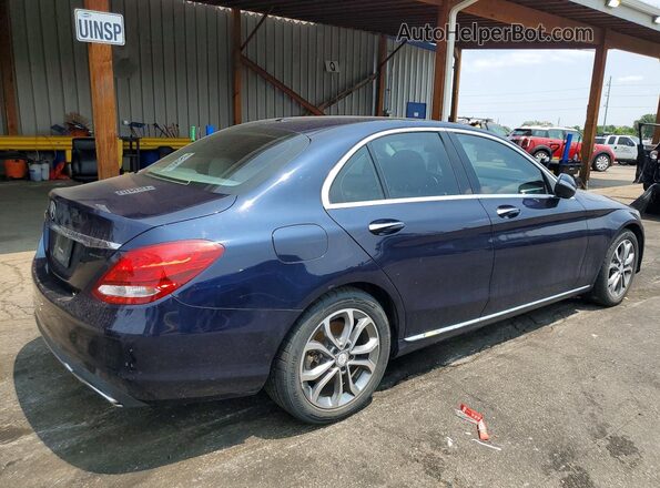 55SWF4JB5GU153502 2016 MERCEDES-BENZ C Blue Задня права чверть