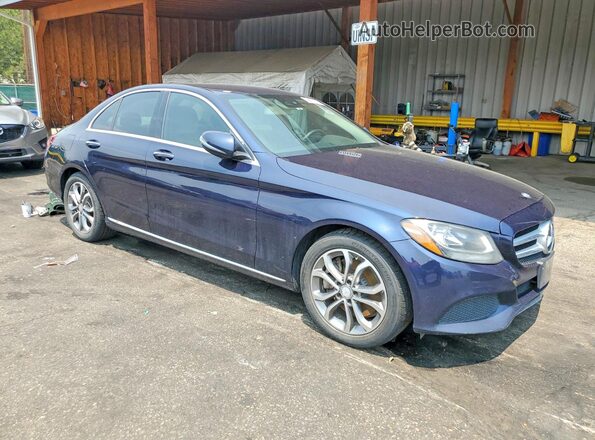 55SWF4JB5GU153502 2016 MERCEDES-BENZ C Blue Передня права чверть