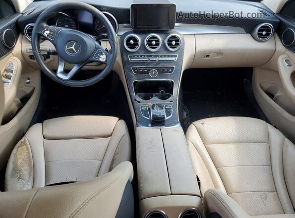 55SWF4JB5GU162894 2016 MERCEDES-BENZ C Blue Вид панелі приладів