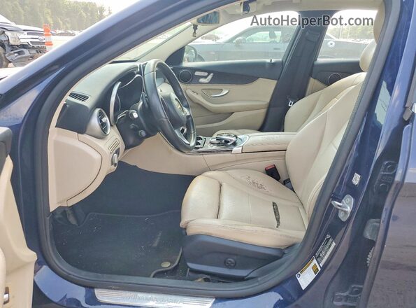 55SWF4JB5GU162894 2016 MERCEDES-BENZ C Blue Вид салону спереду