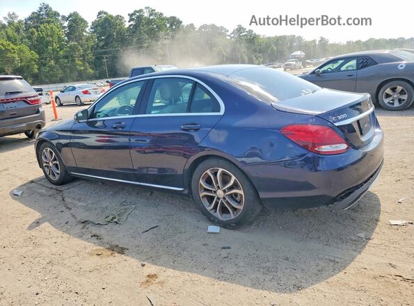 55SWF4JB5GU162894 2016 MERCEDES-BENZ C Blue Задня ліва чверть