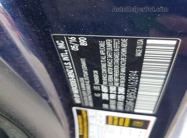 55SWF4JB5GU162894 2016 MERCEDES-BENZ C Blue Вид підкапотного простору