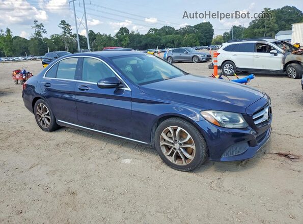 55SWF4JB5GU162894 2016 MERCEDES-BENZ C Blue Передня права чверть