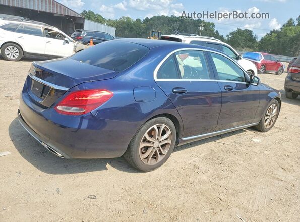 55SWF4JB5GU162894 2016 MERCEDES-BENZ C Blue Задня права чверть