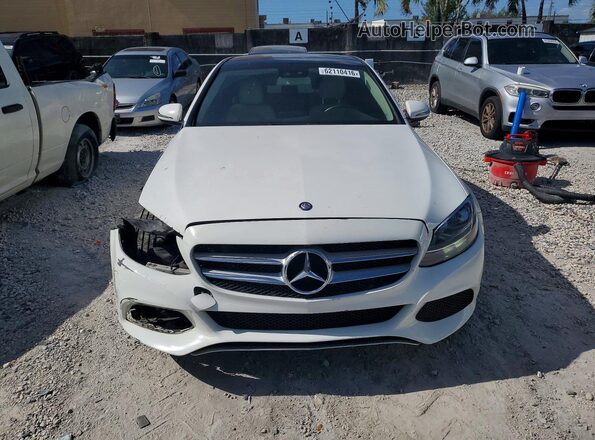 55SWF4JB5HU198778 2017 MERCEDES-BENZ C Белый Вид спереди