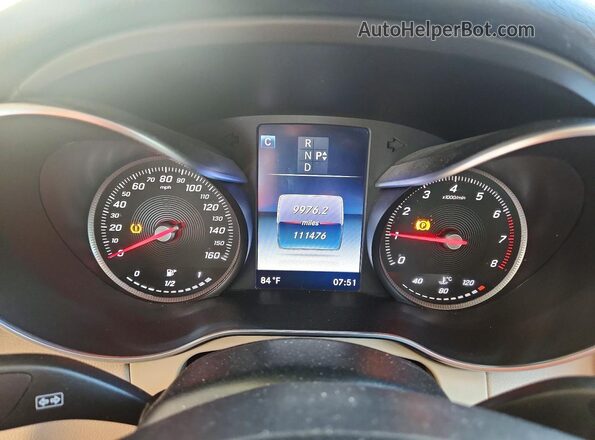 55SWF4JB5HU201694 2017 MERCEDES-BENZ C White Instrument cluster view