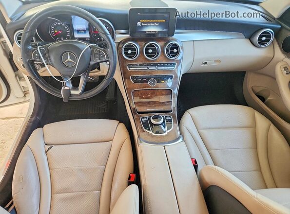 55SWF4JB5HU201694 2017 MERCEDES-BENZ C White Dashboard view