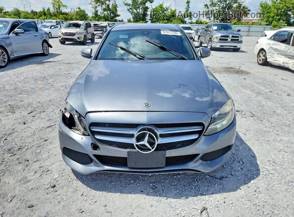 55SWF4JB5JU256944 2018 MERCEDES-BENZ C Gray Вид спереду