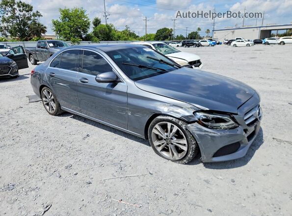 55SWF4JB5JU256944 2018 MERCEDES-BENZ C Gray Передня права чверть