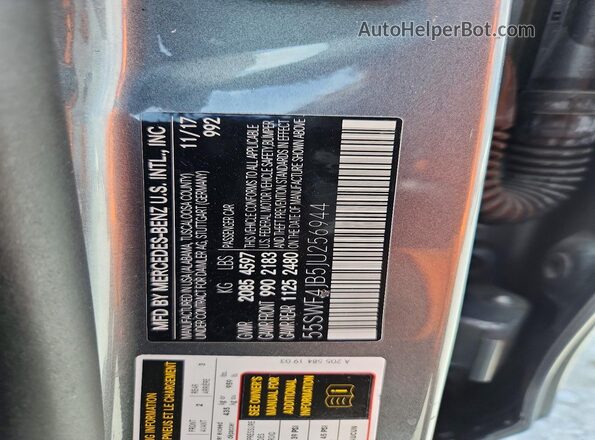55SWF4JB5JU256944 2018 MERCEDES-BENZ C Gray Вид підкапотного простору